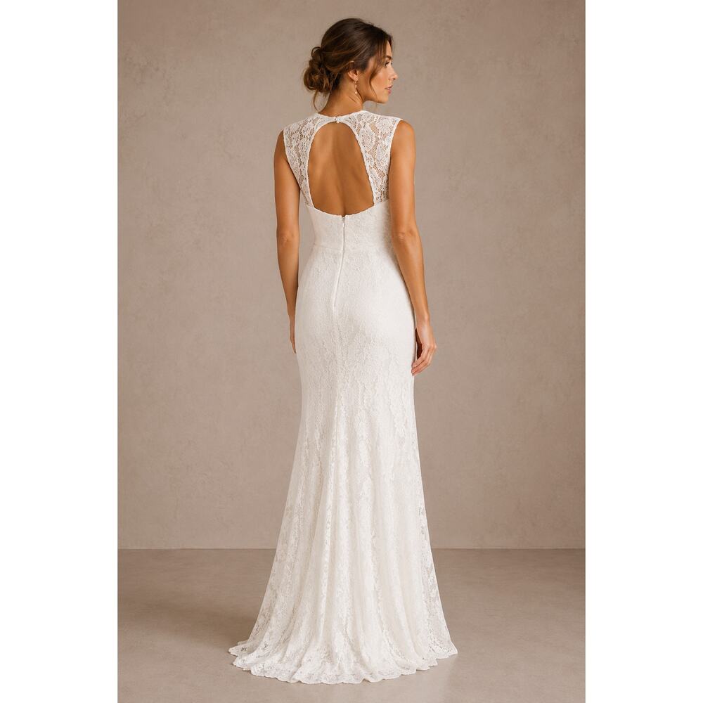 Lulus Rosetta Floral Lace Sweetheart Mermaid Maxi Dress White 24949 Size Medium - Picture 3 of 12